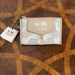 COACH mini key wallet multicolor